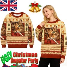 Funny Marlboro Smoking Cat Meme Ugly Christmas Sweater Christmas Ugly Sweater