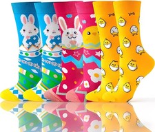 3 Pairs Easter Socks Women &