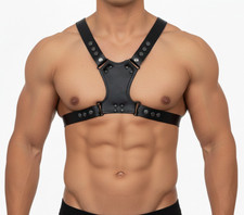 Men Leather Chest Straps Body Harness Adjustable Snap Clubwear Costume Quality