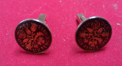 Gold plated cufflinks 1953 - cufflinks,