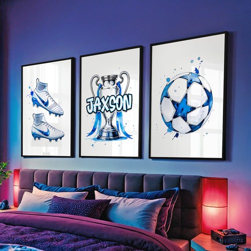 Personalised football prints - personalised,