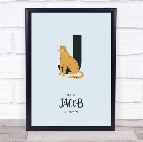 Initial letter with jaguar - j,