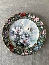 Lena Liu Porcelain Plate The Ruby-throated Hummingbird W S George