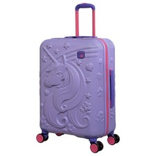Kids Cabin Suitcase IT Luggage 8 Wheel Hard Shell Lavender 21" Used