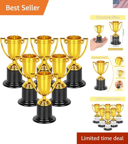 Mini trophy set 6 golden - trophy,