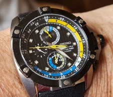 SEIKO VELATURA YACHTING TIMER  7T84 0AD0  TITANIUM CASE SEIKO SERVICED FULL KIT