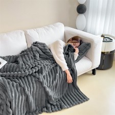 Large Ribbed Faux Fur Warm