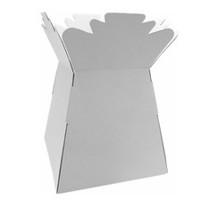 White Flower Boxes Living Vase