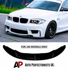 BMW 1M E82 Coupe Gloss Black Front Splitter Spoiler Lip Body Kit M Performance