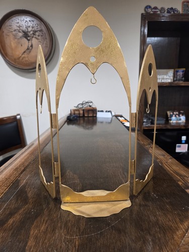 Vintage gilded gold triptych - gilded,