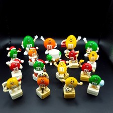 Job Lot 17 M&M Plastic sweet dispensers x 4 & toppers x 12 figures, Egg cup x 1