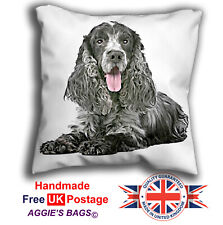 Blue Roan Spaniel Cushion Design, Dog Art Cushion, Blue Roan Spaniel Pillow, 