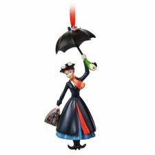 Disney Store Mary Poppins Parrot Umbrella Sketchbook 2018 Xmas Ornament New Box