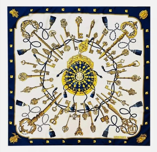 Hermes silk scarf - , clefs