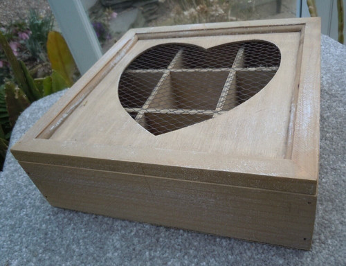 Wooden box with hinged - with,