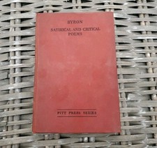Vintage Byron Satirical and Critical Poems 1937 Hardback Book