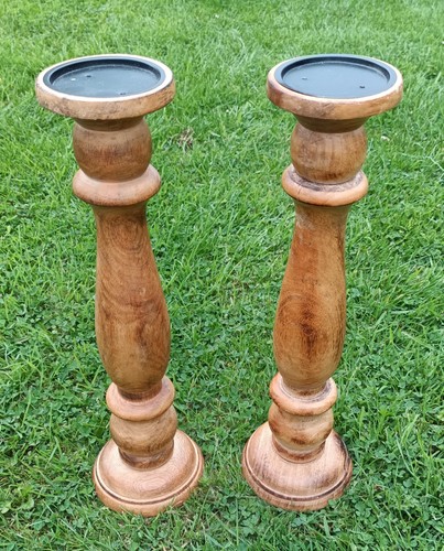 Pair large hardwood church - pair,
