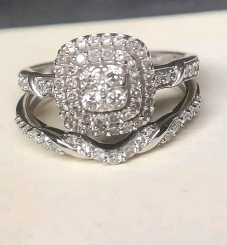 Diamond bridal set wedding - set,