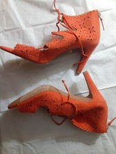 Chloé orange lace cutout - lace-up,