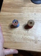 2 Wooden spools of cotton &