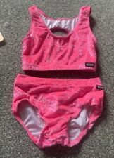 Backbone Pink Velvet Pole Dance Top And Shorts Set Small