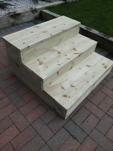 Wooden steps mobile home - mobile,