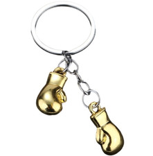 Gold Boxing Gloves Keyring Boxing Enthusiasts Keychain Athletes High Quality UK
