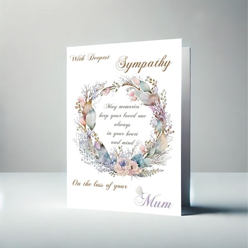 Personalised sympathy card - personalised,