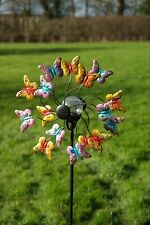 Solar Multi Butterfly Spinning Wheel Garden Decoration Windspinner