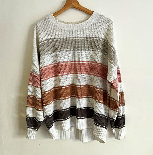 Hollister striped knit crew - knit,