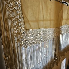 Vintage Piano Shawl 56" Fringe