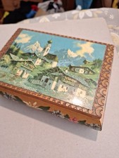 Vintage Musical Box With Edelweiss Swiss Movement. Collectable