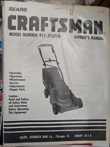 Vtg craftsman owners - vtg,