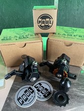 Paul Klampers Short Pull Flat Mount Pair Black Orange Gino Gravel Bikepacking