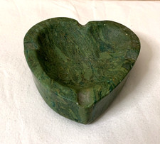 Mid Century Green Stone Heart