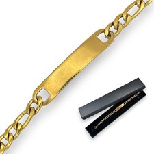 Gold identity bracelet for men