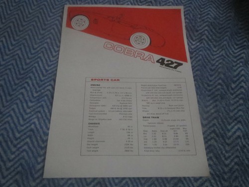 1966 cobra 427 - sports, car