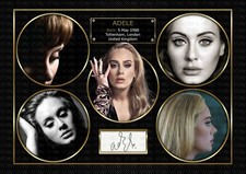 Adele signed original a4 - original,
