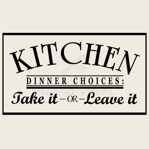 Kitchen dinner choices take - dinner,