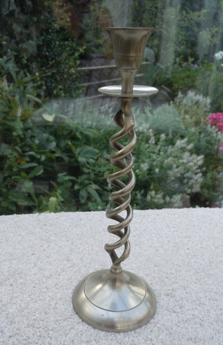 Metal candlestick pewter