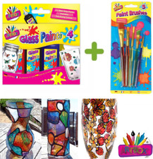 4x Glass Paint Set Painting