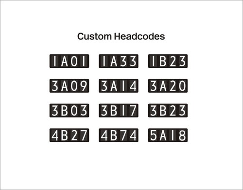 Custom character headcodes - character,
