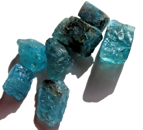 Natural blue tourmaline raw - blue,