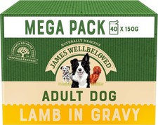 James wellbeloved Megapack Adult Dog Lamb with Rice in Gravy (40 x 150g)