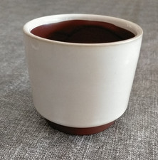 Burgon and Ball Small Indoor Cream and Brown Malibu Pot 7cm x 7cm