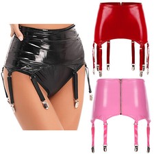 UK Sexy Womens PVC Leather