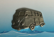Camper Van Silver Pewter Pin