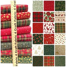 CHRISTMAS FABRIC 40 + DESIGNS 100% COTTON FAT QUARTERS METRES FREEPOST NEW 2025*