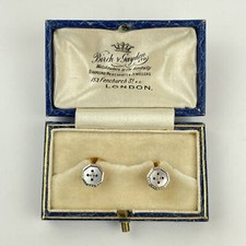 Antique Cased Pair Of 18ct
