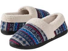 unisex Rock Dove slippers nordic knit memory foam fleece comfort Polaris blue
